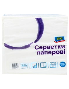 347763 : ARО СЕРВЕТКИ 1ш 100л БІЛИЙ
