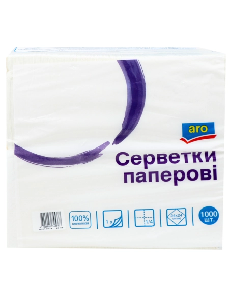 347763 : ARО СЕРВЕТКИ 1ш 100л БІЛИЙ