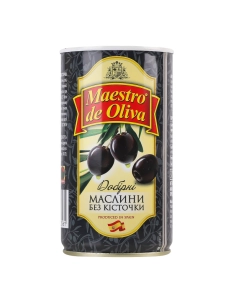 561_ Масслини відбірні без кістчки ТМ ``Маестро де Оліва`` 360г ж/б