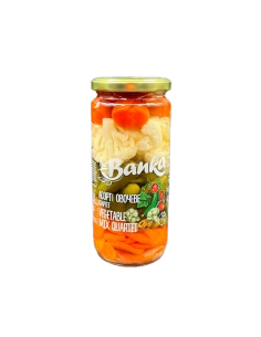 719  Асорті  овочеве ``VEGETABLE MIX QUARTET``пастеризоване ТМ ``the Banka`` 470г, скло