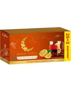 935_Чай чорний "Лимон" ТМ"Magic Moon" 25+3 пакетів 1,8г