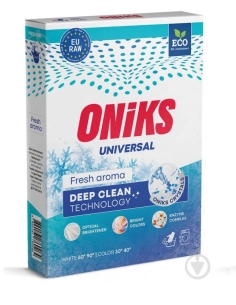 ONIKS Порошок пральний безфосфатний Universal Fresh aroma 300г