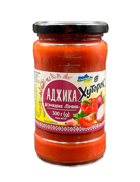 Аджика "Пряна" домашня ТМ "Хуторок" 300г (314 мл) скло