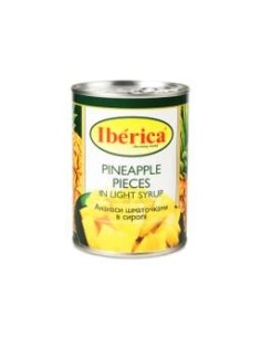 Ананаси шматочками в сиропі ТМ "Іберіка" 565 г ж/б