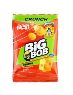 Арахіс смажений солоний в хрусткій оболонці зі смаком Сир ТМ "BIG BOB" 90г