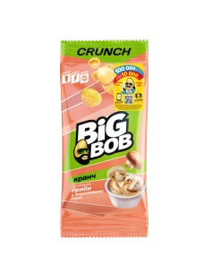 Арахіс смажений солоний в хрусткій оболонці кранч зі смаком Гриби у вершковому соусі ТМ DIG BOB 55г