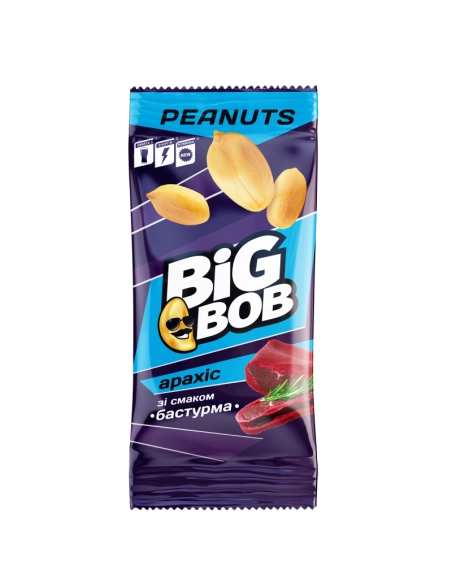 Арахіс смажений солоний зі смаком Баструма ТМ DIG BOB 60г