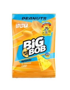 Арахіс смажений солоний зі смаком Сир 120г 60шт ТМ DIG BOB НШК