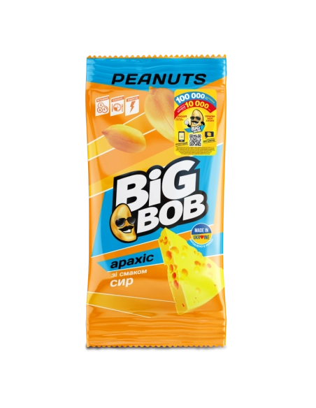 Арахіс смажений солоний зі смаком СирТМ DIG BOB60г*95шт НШК