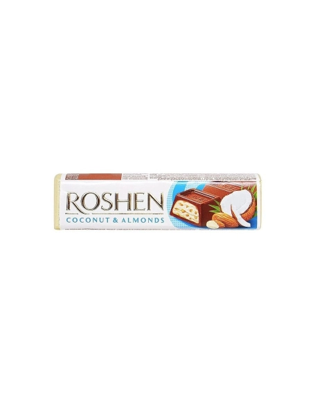 БАТОН ROSHEN мол-шок з кокосом та мигдалем ВКФ 38г/180шт ДС