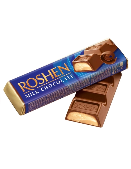 БАТОН ROSHEN мол-шок з начинкою крем-брюле ВКФ 43г/180шт ДС