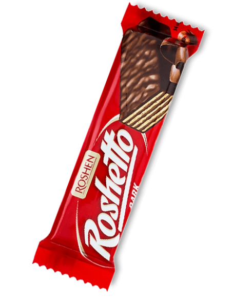 ВАФЕЛЬНІ БАТОНЧИКИ Roshetto dark ВКФ 34г/25шт